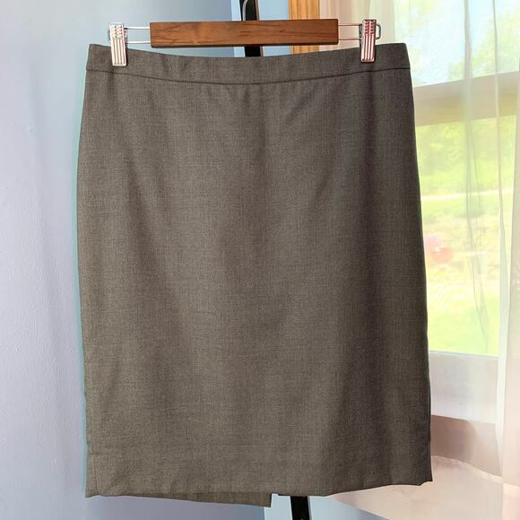 J. Crew Grey Super 120s No. 2 Pencil Skirt Size 6 - Picture 5 of 8